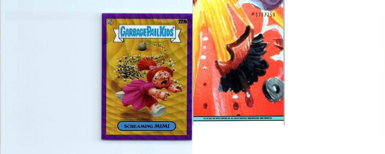 2023 Topps Garbage Pail Kids Chrome Purple Wave #227b Screaming Mimi front