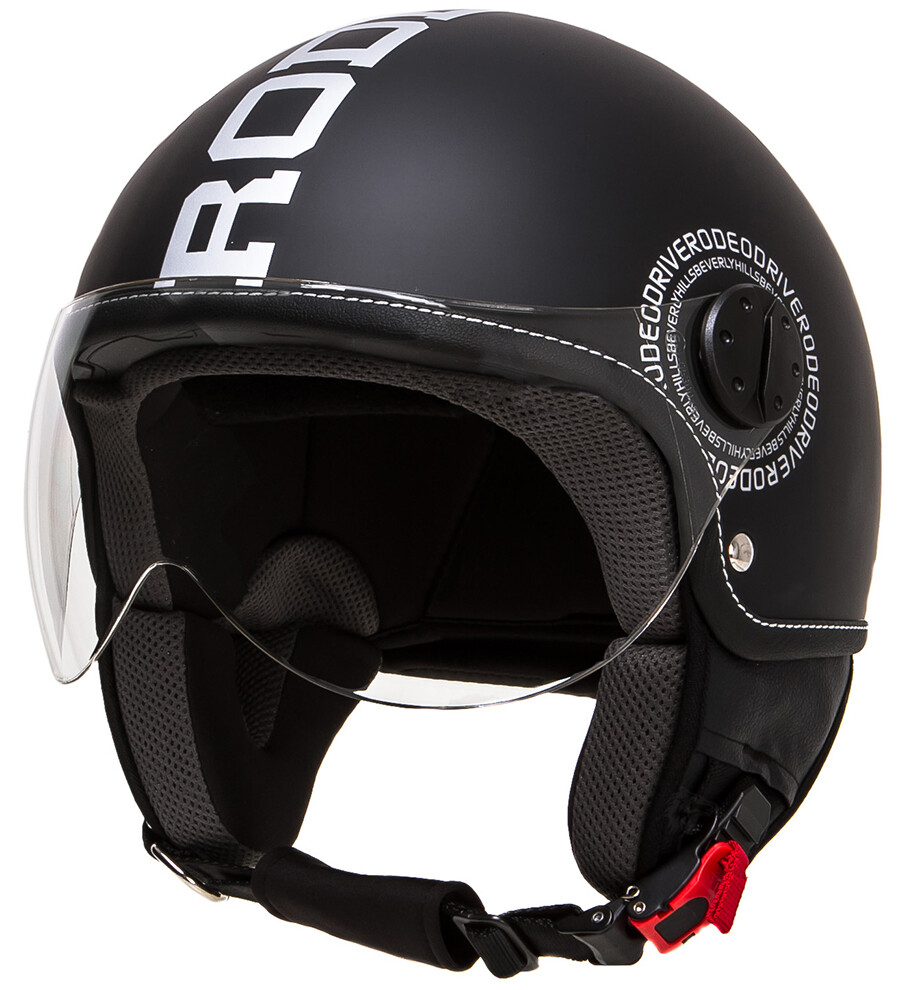 Casco Demi Jet RODEO DRIVE RD112 Nero Grigio tg S difettato #115/21