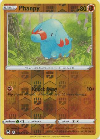 PHANPY 091/195 SILVER TEMPEST POKEMON (REVERSE HOLO, NM) PHANPY 091/195 SILVER TEMPEST POKEMON (REVERSE HOLO, NM)
