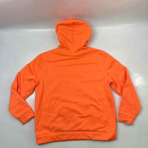 Under Armour Fluorescent Orange Hoodie Athletic Pullover Youth Size XL Loose - Picture 10 of 12