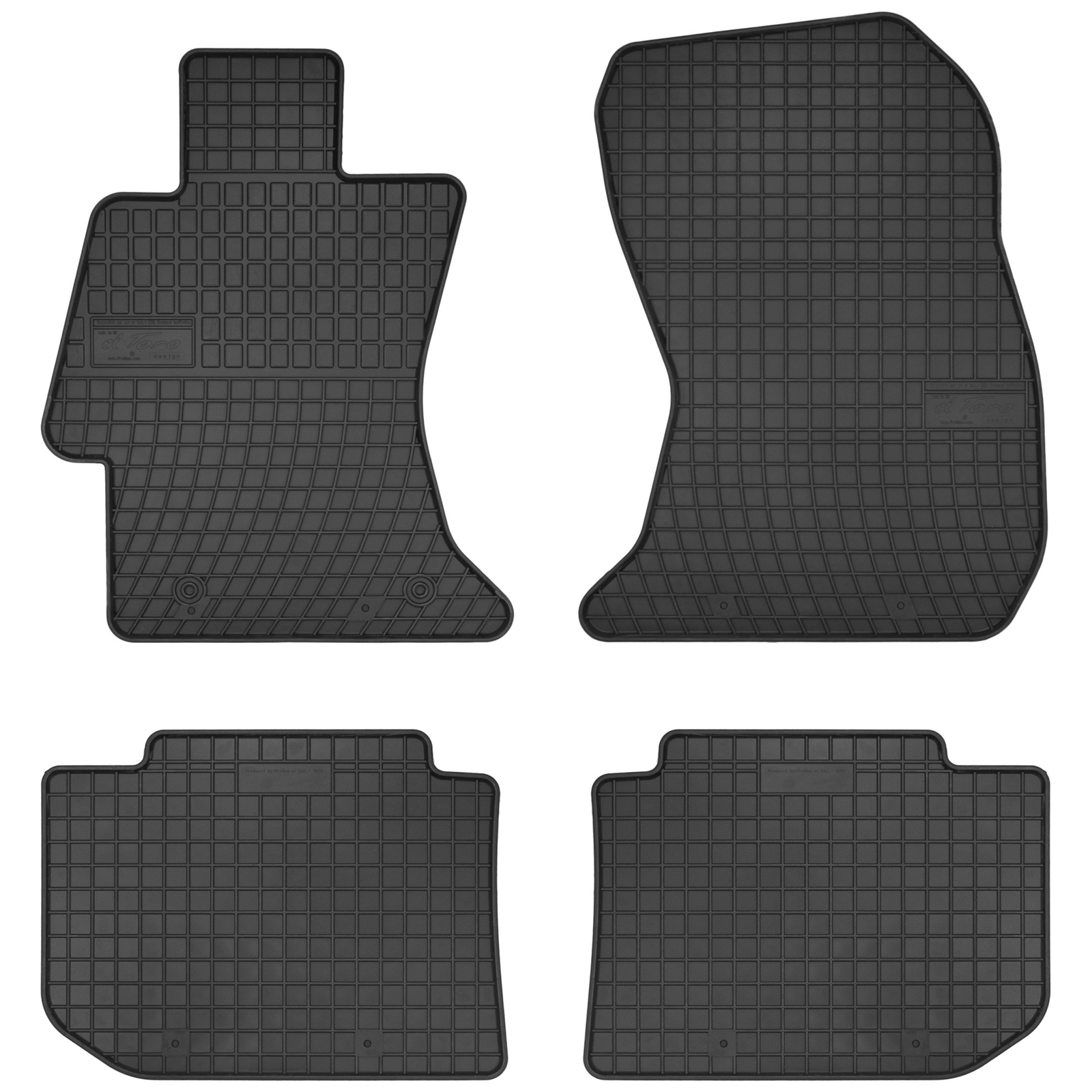Tapis de sol Frogum El Toro pour Subaru Impreza IV 2011-2016 en caoutchouc noir