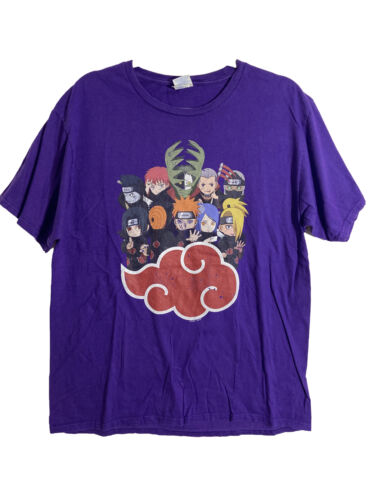 Vintage Naruto Akatsuki Chibi Group Graphic Purple