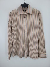 Hugo Boss Shirt Mens 16 41 Colorful Stripe Long Sleeve Button Up Business Preppy