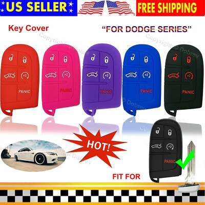 Silicone 5B Cover Fob Case Rubber For Jeep Cherokee Chrysler Dodge Durango Key 