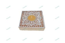 The Indian Art of Block Print with Wooden Stamps Handmade Modern Diya Designs