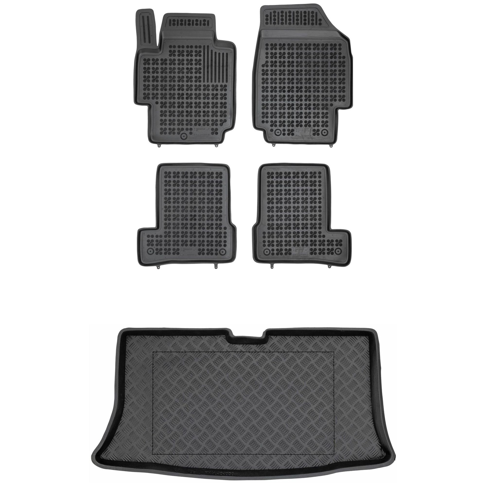 Tapis de sol Nissan MICRA I anti-boue avec bac de coffre étanche en PE