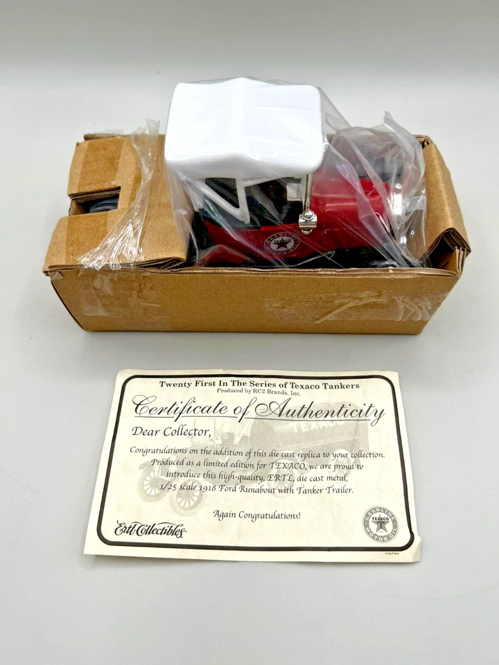Vintage RC2 1918 Ford Runabout with Tanker Trailer "Texaco" Bank Mfg 2004 w/COA! - Image 2 of 4
