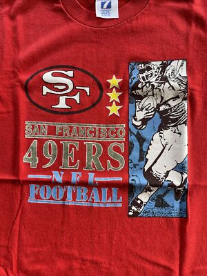 VINTAGE Logo 7 80's San Francisco 49ers t shirt youth Large L