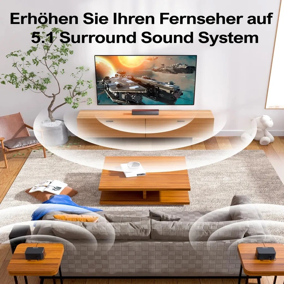 ULTIMEA Poseidon D50 - 5.1 Surround Soundbar, Virtueller Surround Sound System - Bild 2 von 4