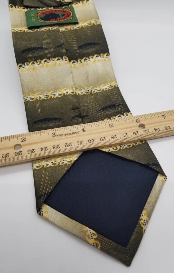 Men's Tie BOSTON TRADERS 100% Silk Necktie Classic Designer Vintage - Image 2 of 4