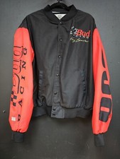 Vintage 1990s Budweiser Racing Jacket Size XL Satin Style Jacket Fanimation