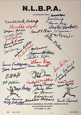 Negro League (N.L.B.P.A) Signed 1990 Reunion 11x17 Poster Sheet 43 Sigs- Beckett