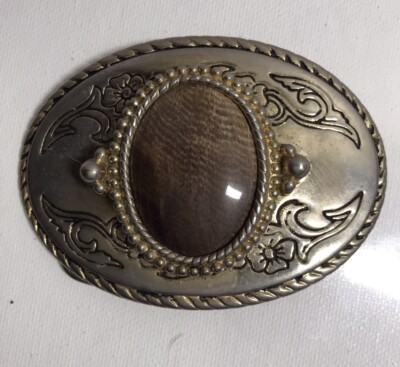 Vintage belt with Stones made inUSA Vintage Belt Beckle With Costume Jewelry, Leather Studded  main image 2