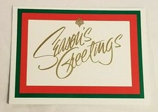 Vintage Christmas Card "Season's Greetings" 5x7 Famous Artists Made In The USA