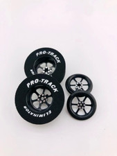 Front and rear 1/24 Black Roadster Slot Car Drag Tires 1 3/16 Tall x .300 wide