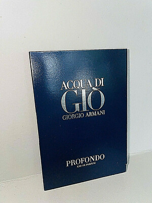 Giorgio Armani Acqua di Gio Profondo EDP NEW Fragrance Sample . Award Winner.