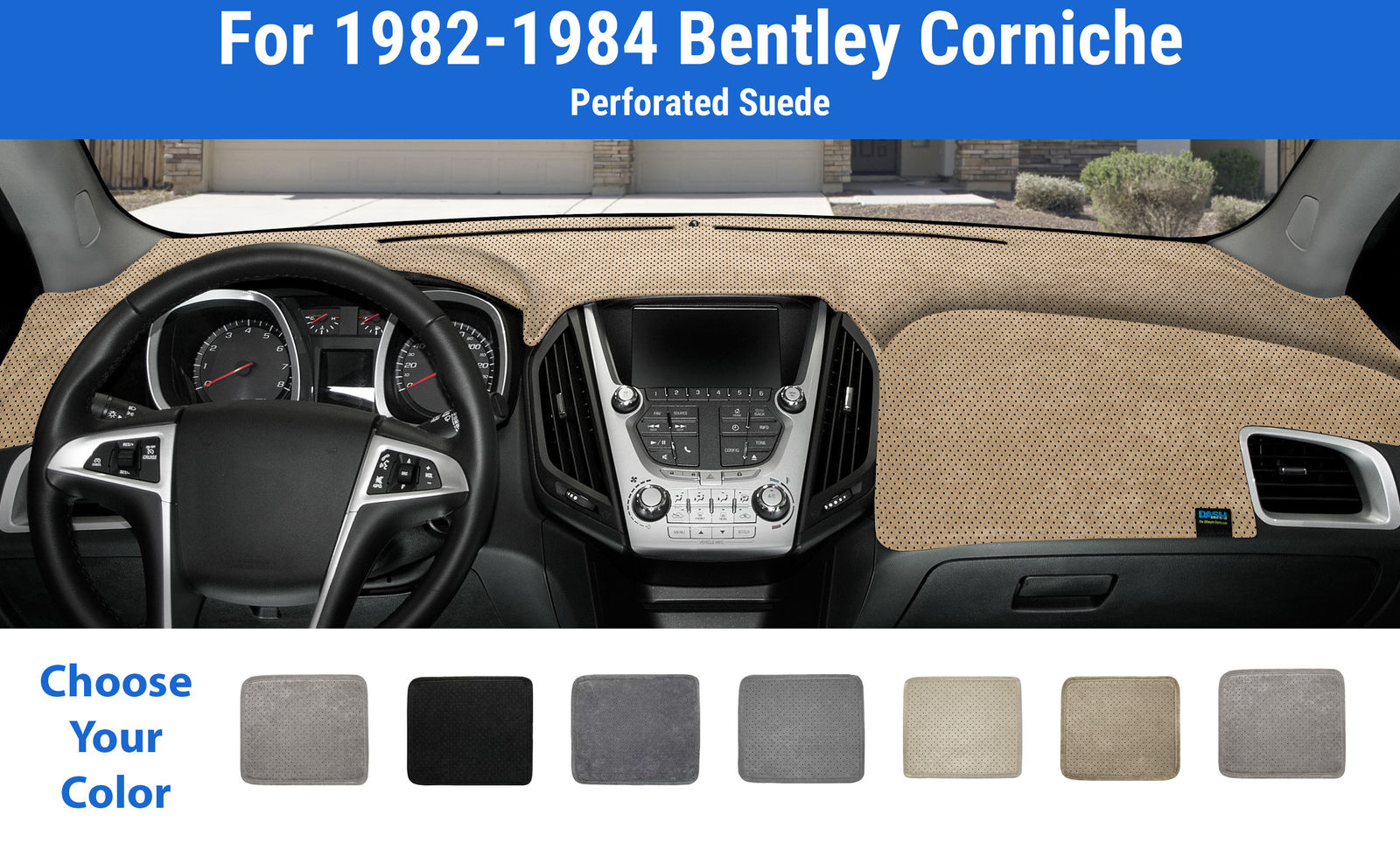 Dashboard Dash Mat Cover for 1982-1984 Bentley Corniche (Sedona Suede)
