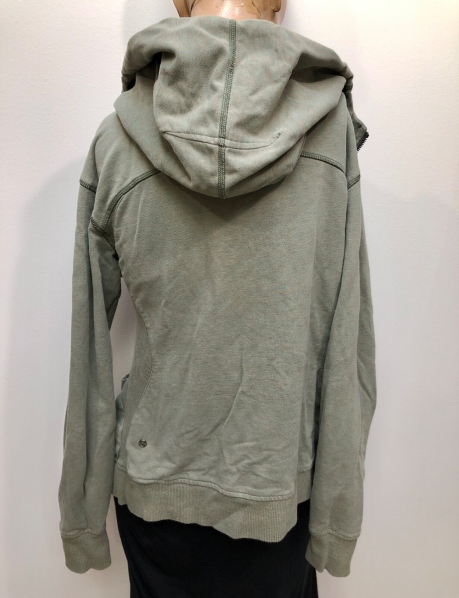 LULULEMON Heathered Fog Green FULL ZIP 
