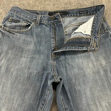 Calvin Klein Jeans Mens 32x31 Blue Relaxed Straight Medium Wash Distressed Y2K