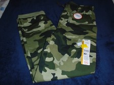 New Boys Wonder Nation Pull-On Reinforced Knee Stretch Pants Camo L 10-12 
