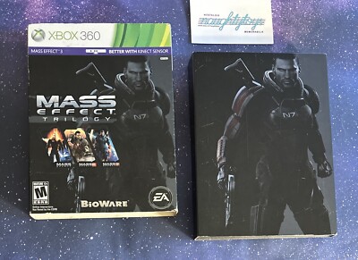 Mass Effect Trilogy (Microsoft Xbox 360, 2012) 5 Disc Set, Slipcover, No Manual