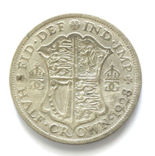1928 George V Silver Half-Crown  SNo64680