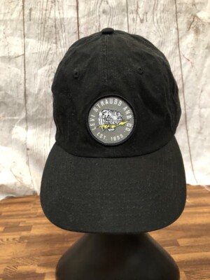 LEVI'S Black Baseball Cap Hat SnapBack 100% Cotton One Size