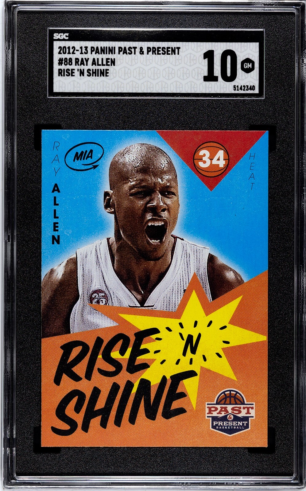 2012-13 Panini Past Present #88 Ray Allen Rise N Shine SGC 10 GEM MINT