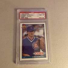 1991 Topps Desert Shield #188 DAMON BERRYHILL PSA 8 CUBS AUTHENTIC
