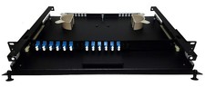 24 Fiber 1RU Rack Mount FDP Patch Only w/ 12 LC/UPC Duplex Adapters