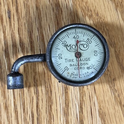 #ad Antique Moco Tire Gauge Baloon Cord USA Untested $28.49