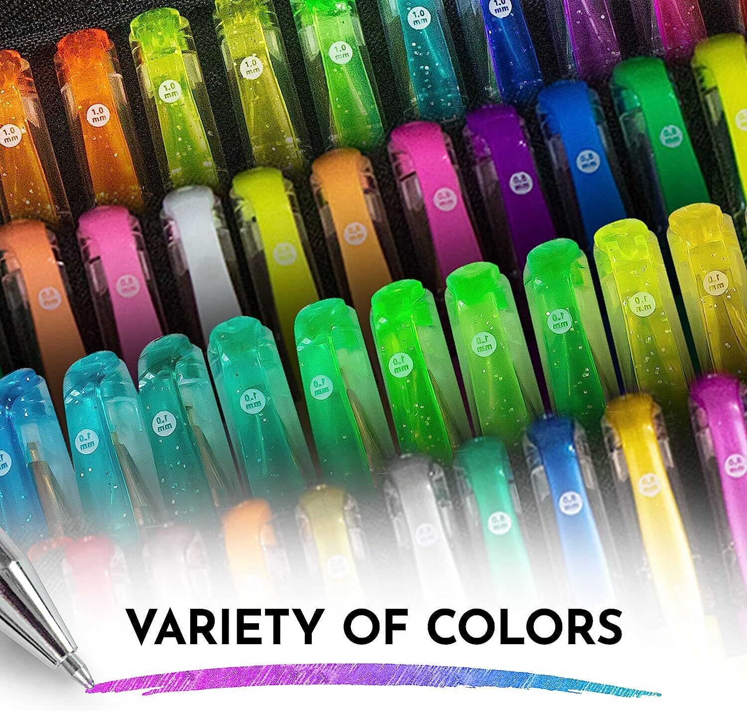 ColorIt Gel & Glitter Pens with Refills For Adult Coloring Books, 192