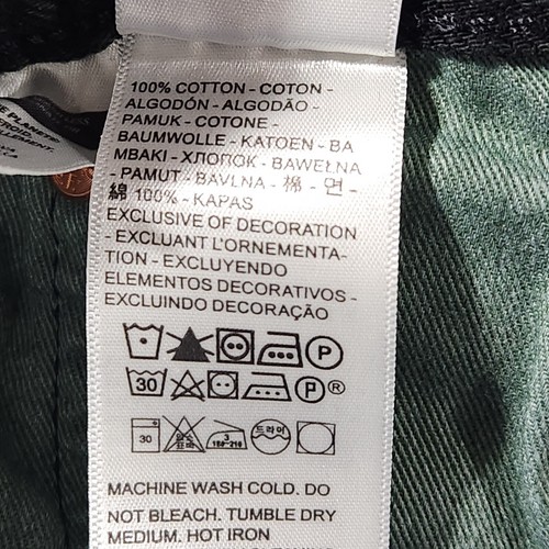 Levi’s 501 Jeans Original Straight Fit Green Sz 32 x 34 Button Fly - Picture 5 of 6