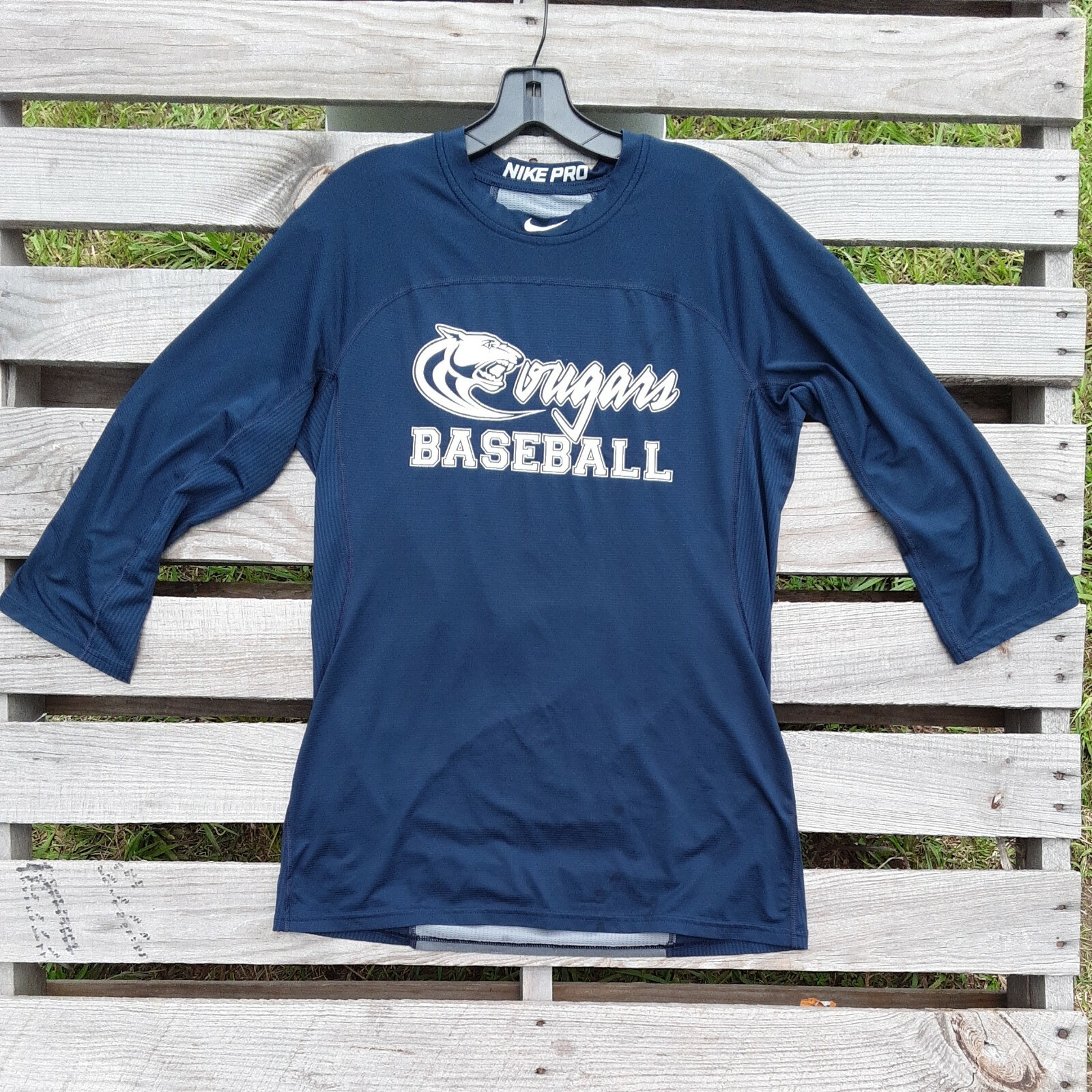 Nike Pro Combat MLB Baseball Fitted Hypercool Blu… - image 1