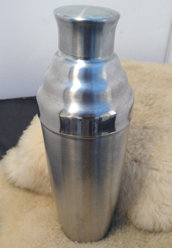 COCKTAIL SHAKER 24 OZ MARTINI COCKTAIL MIXER STAINLESS STEEL W/ LID- GOOD COND - Picture 5 of 11