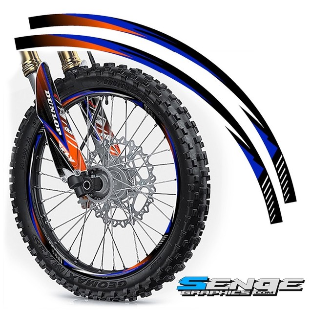 17 & 17 INCH DIRT BIKE RIM PROTECTORS WHEEL DECALS TAPE GRAPHICS