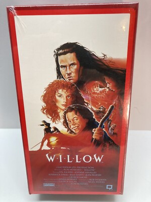 WILLOW VHS 1988 SEALED Val Kilmer Warwick Davis Ron Howard George Lucas Vintage