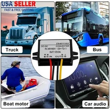 Waterproof DC-DC Buck Step Down Volt Converter 20V-72V 24V 36V 48V to 12V 2A UE