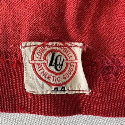 Vintage Lowe And Campbell Athletic Goods Football Shirt Red