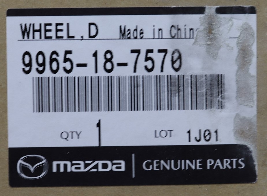 mama①バイクホイール アルミ シルバー NEW OEM Mazda 17