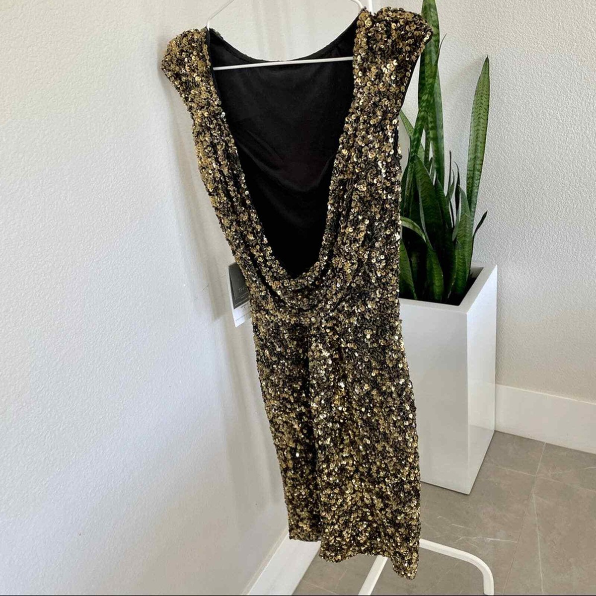 theia gold sequin dress Cabana Life - Coast Metallic Embroidered Tankini Top - Gold