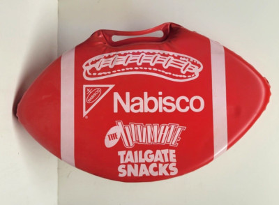 NABISCO BRAND FOOTBALL SHAPED ADVERTISING STADIUM TAILGATE SEAT CUSHION - U