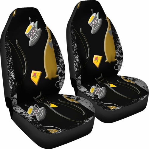 Cats and Tea Car - Set of 2 Universal Front Seat Covers Protection - Bild 3 von 6