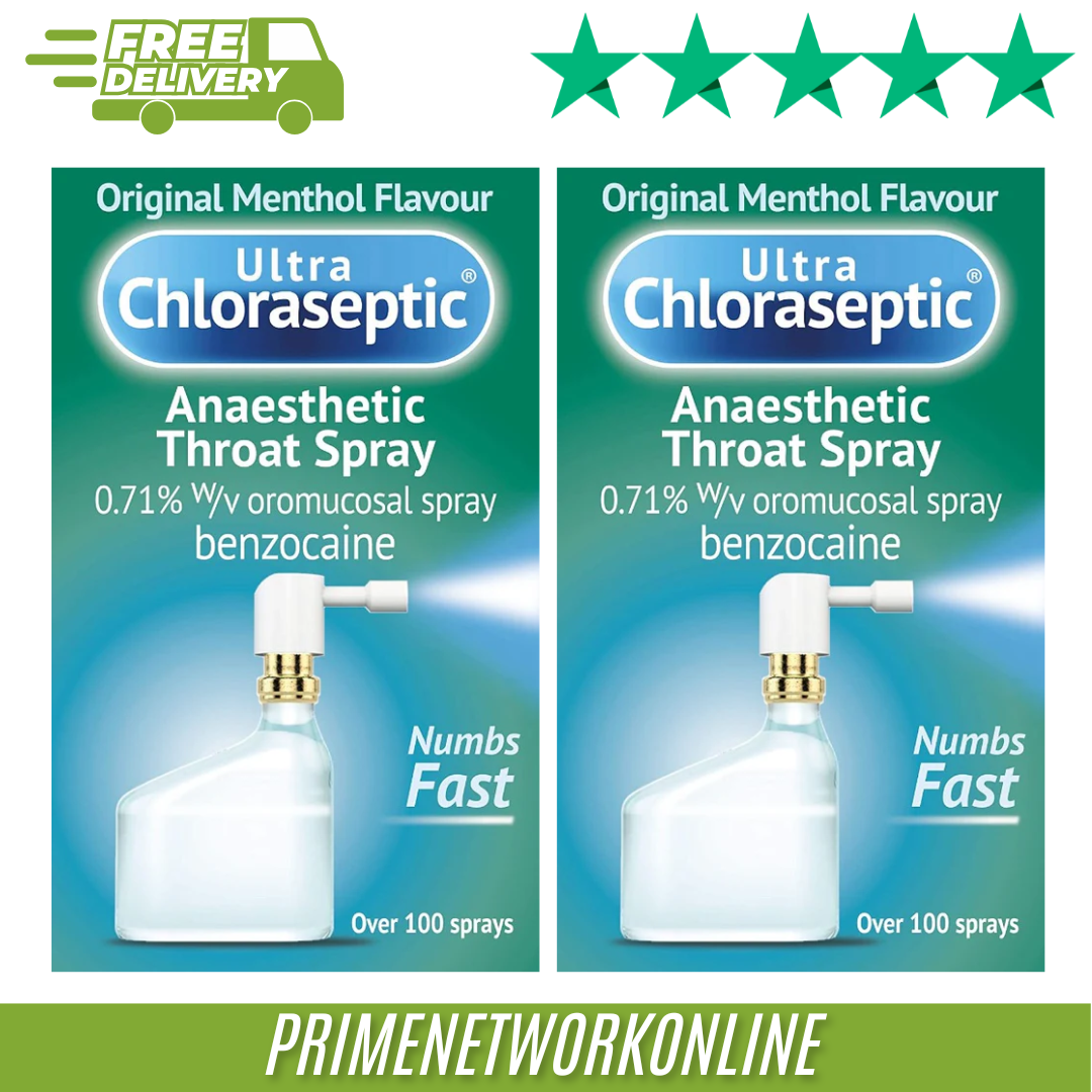 2x - Ultra Chloraseptic Anaesthetic Throat Spray Menthol Flavour 15ml