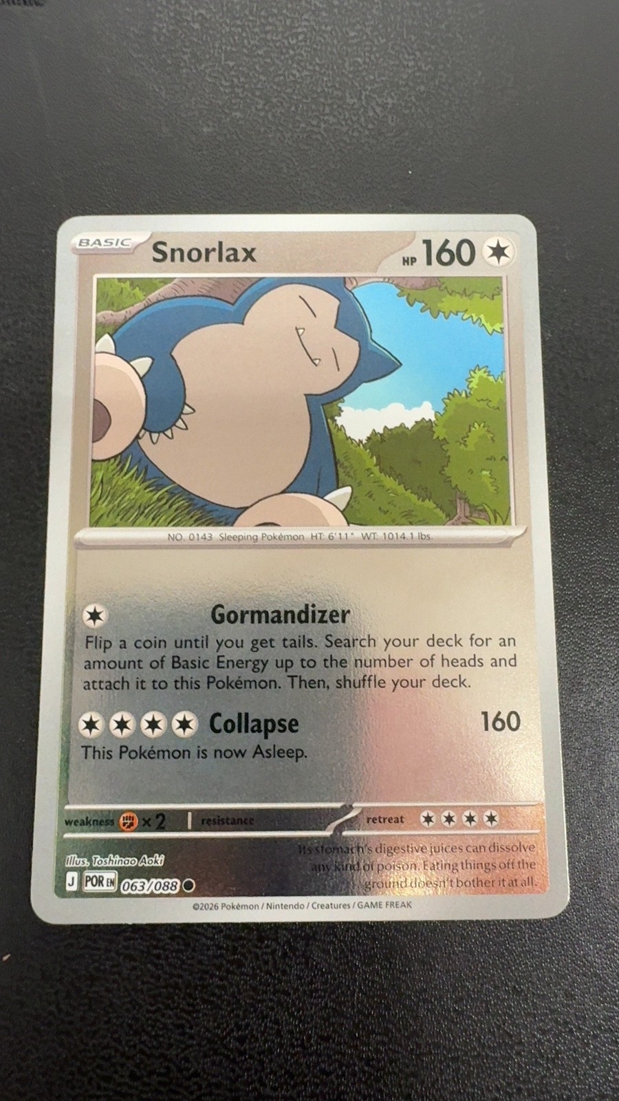 Snorlax 063/088 Common Perfect Order Pokemon Near Mint