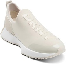 DKNY Women's Nallen Slip on Sneaker with Logo Khaki