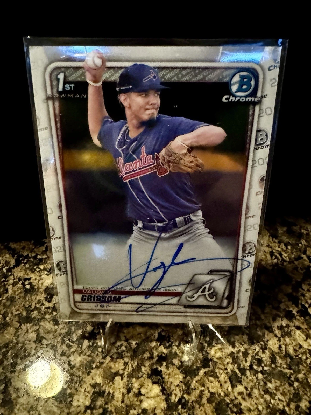 2020 1st Bowman Chrome Vaughn Grissom Prospect Auto #CPA-VG Autograph