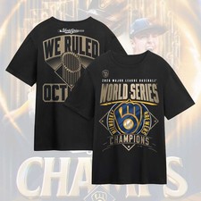 HOT Milwaukee Brewers Team 2026 World Series Champions Locker Room Black Shirt