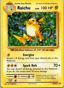 Raichu 36/108 XY Evolutions Holo Rare