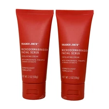 2 Pack Trader Joe's Nourish Microdermabrasion Scrub Exfoliating Cream 2 oz Each